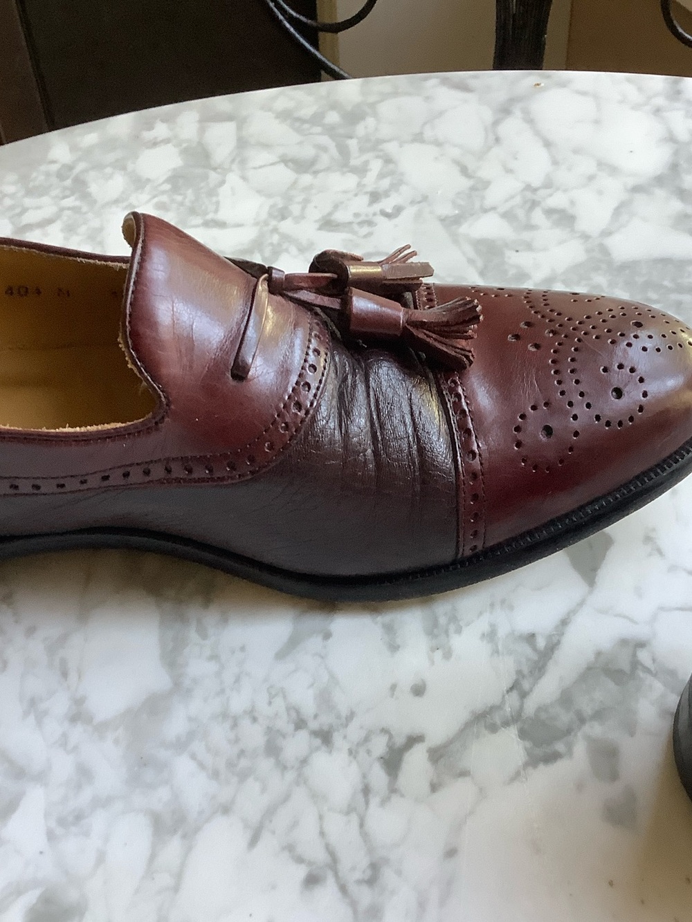 Mezlan Burgundy Tassel Slip-On Loafers - Picture 9 of 13